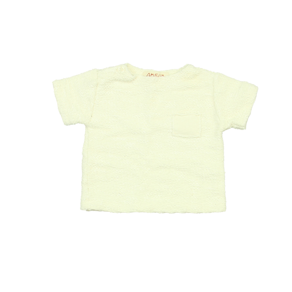 Amelia Girls White Short Sleeve Shirt size: 0-3 Months